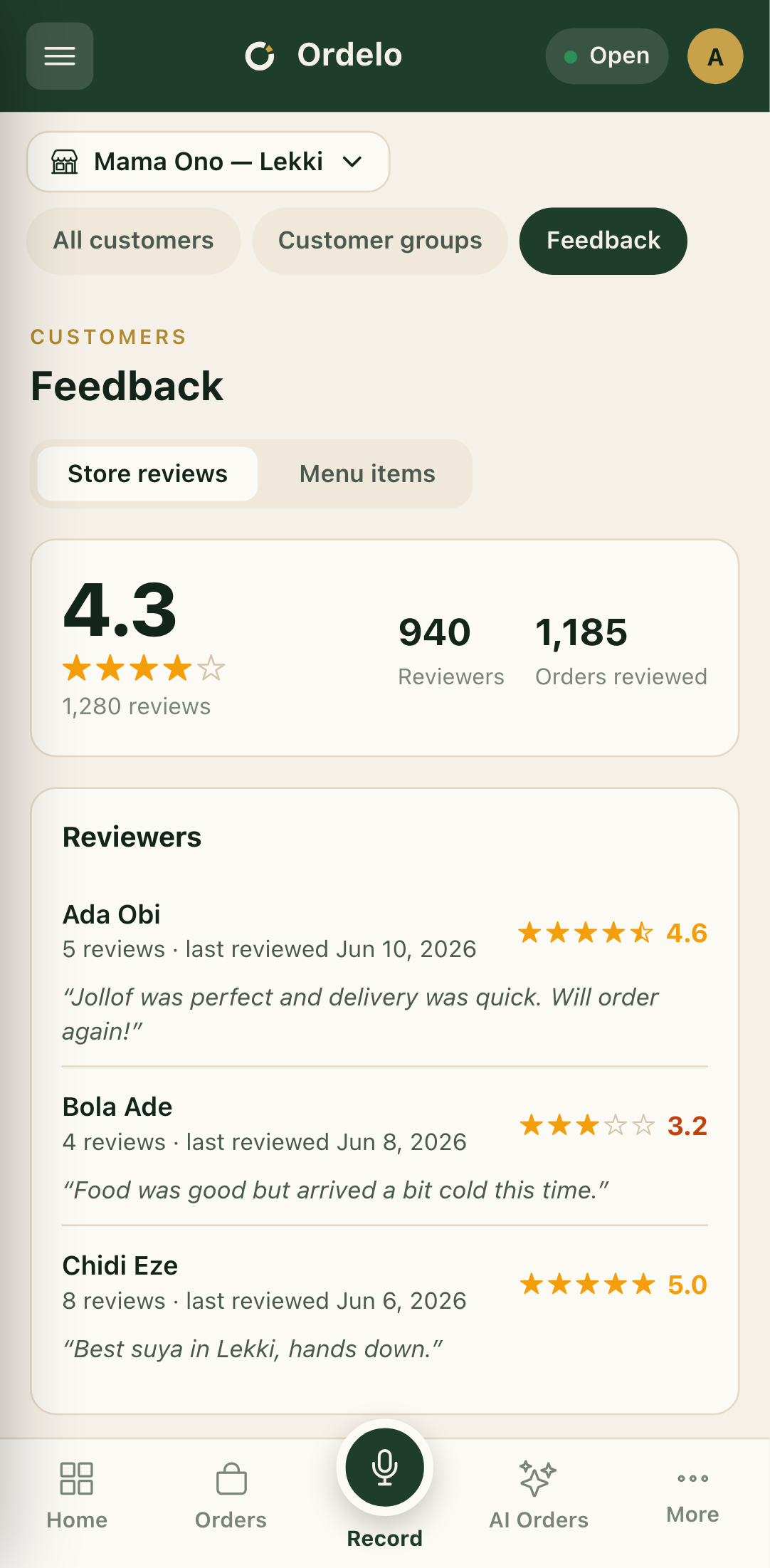 Feedback