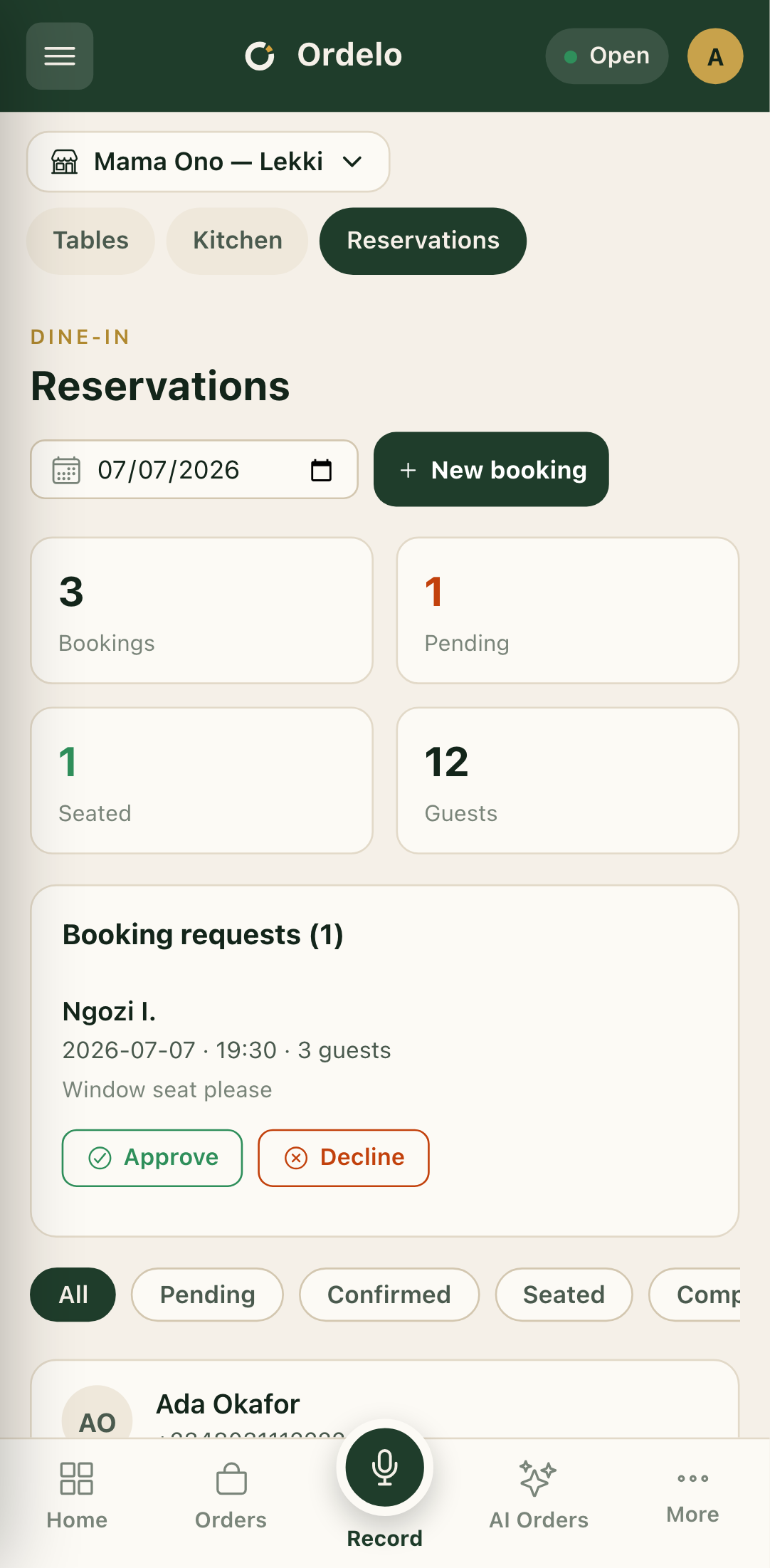 Reservations