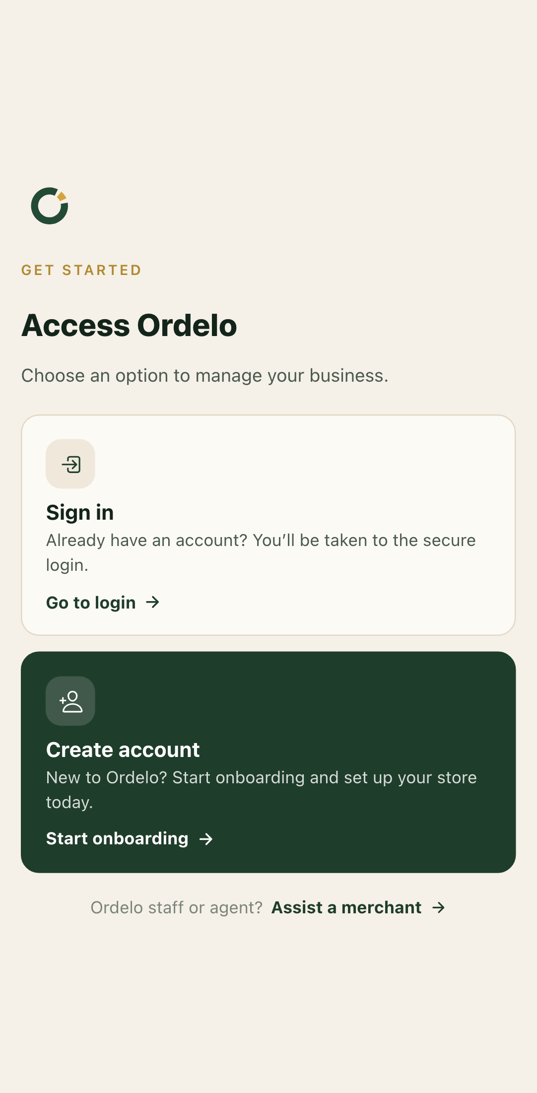 The sign-up wizard